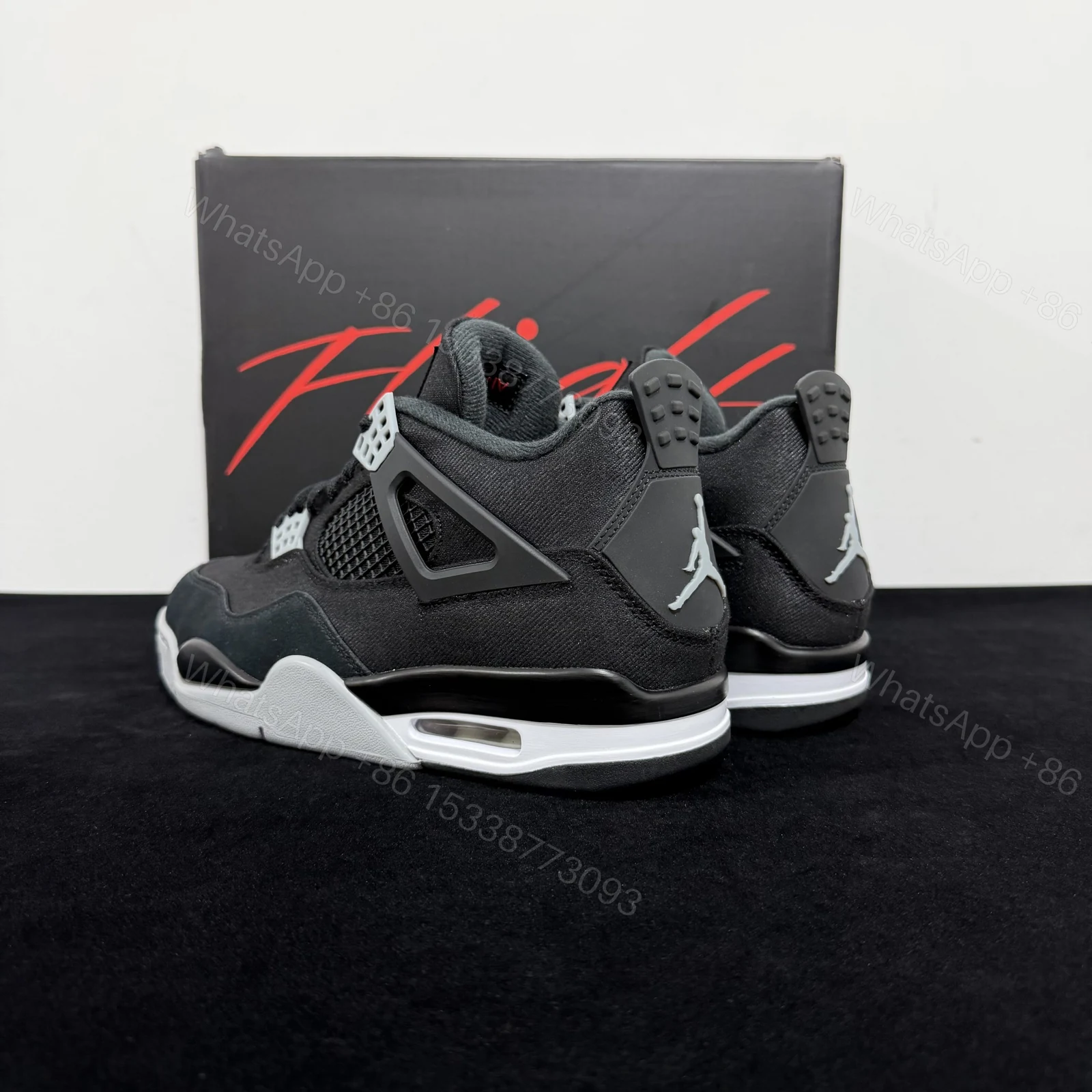 View 5 of Jordan 4 Retro SE Black Canvas Reps