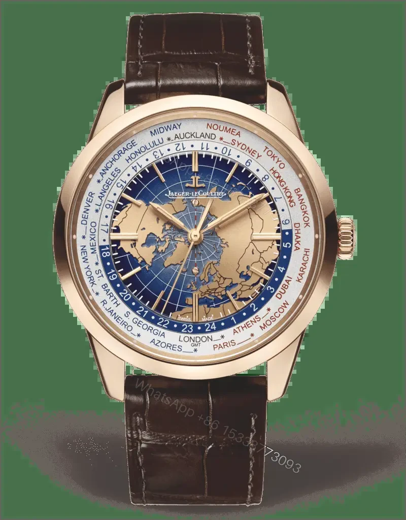 Jaeger-LeCoultre – Blue Lacquer Dial, Pink Gold and Leather — view 1