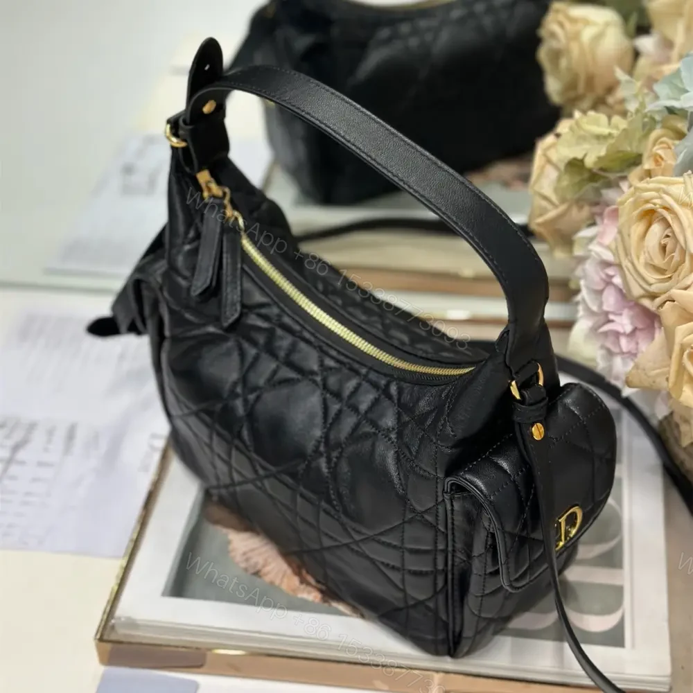 View 3 of 高仿Dior*D-Dream系列M632M900小羊皮單肩包中號黑色免檢版