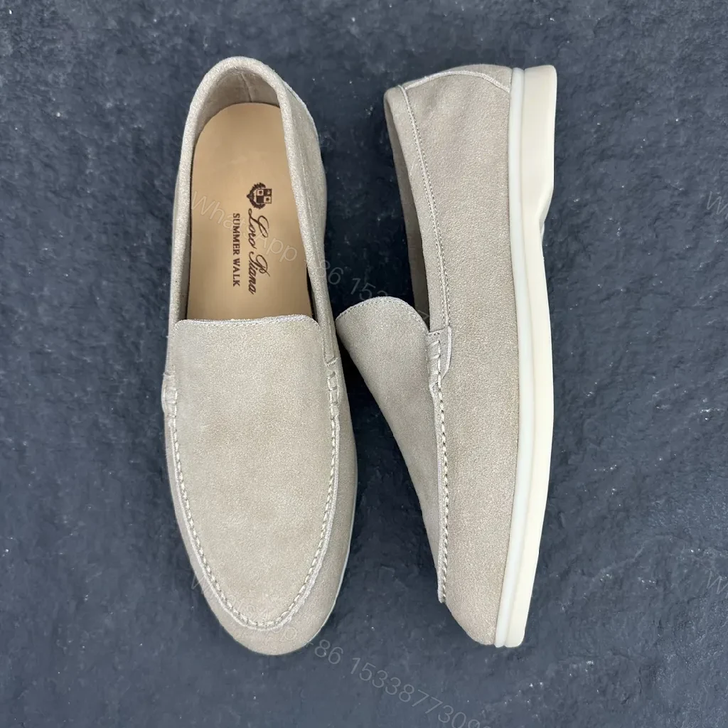 View 9 of Neutral Suede Slip-On Loafers: Supreme Comfort