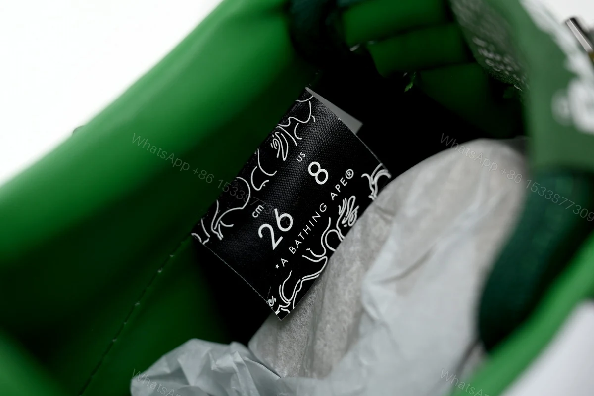 View 6 of Cheap BapeSta White Green edge 1J30-191-017