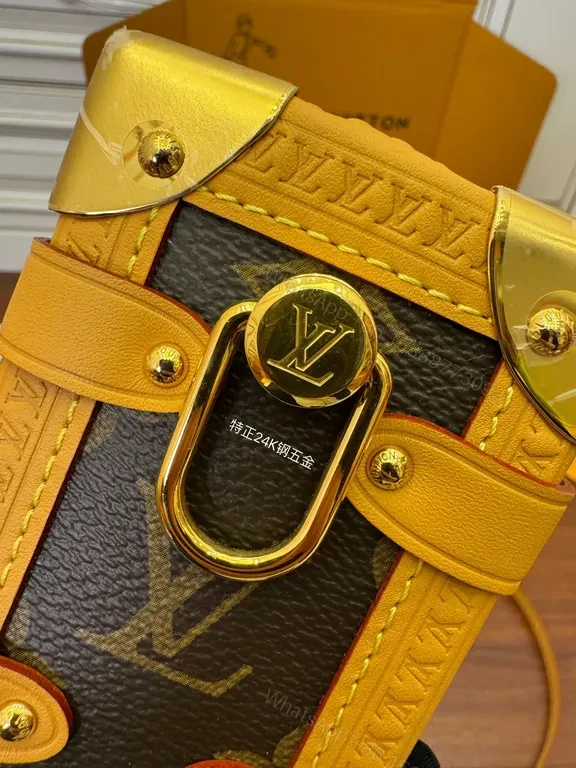 View 8 of Monogram Crossbody: Compact Luxury, Gold Hardware, Structured