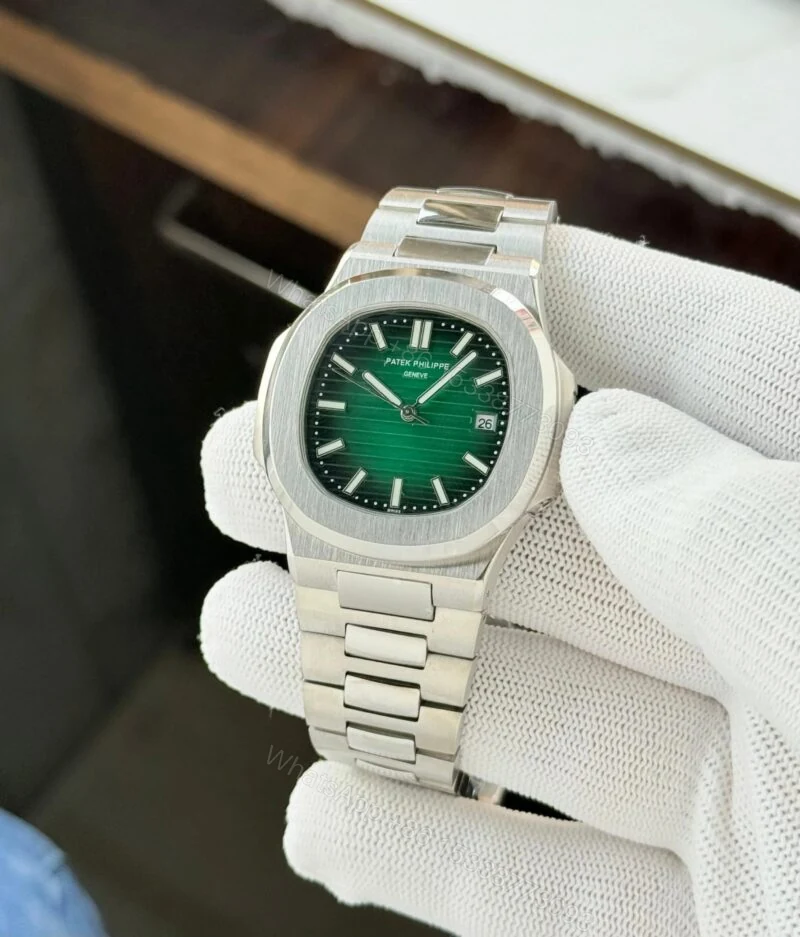 View 2 of Patek Philippe Nautilus Green Dial 42mm Automatic