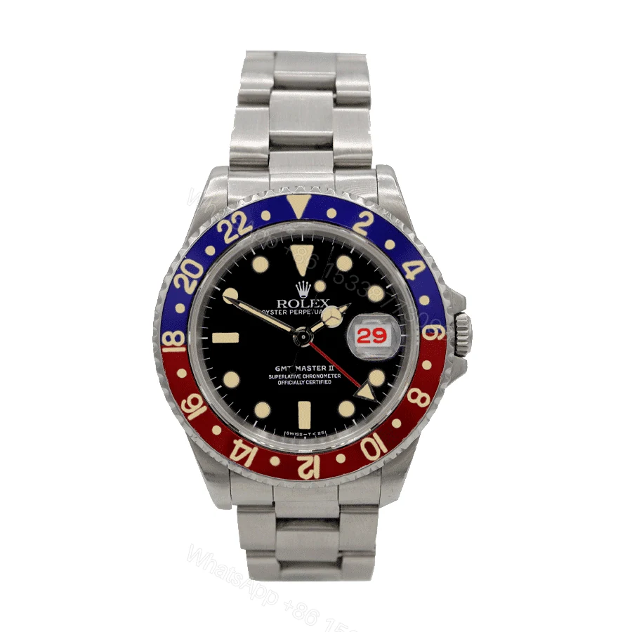 Rolex GMT-Master II 16710 Super Clone : 40mm Steel Pepsi Bezel — view 1