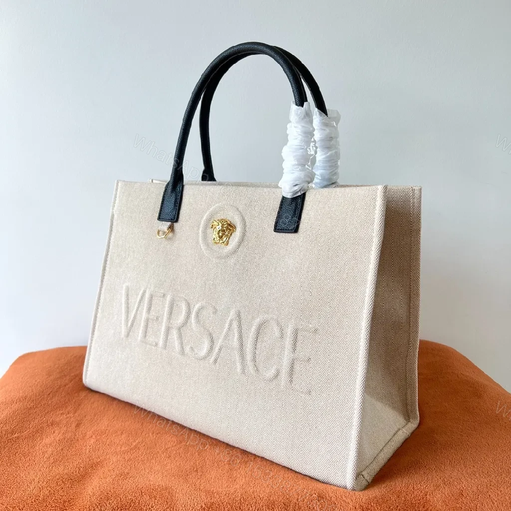 View 3 of Textured Canvas Tote: Bold, Structured Everyday Luxury