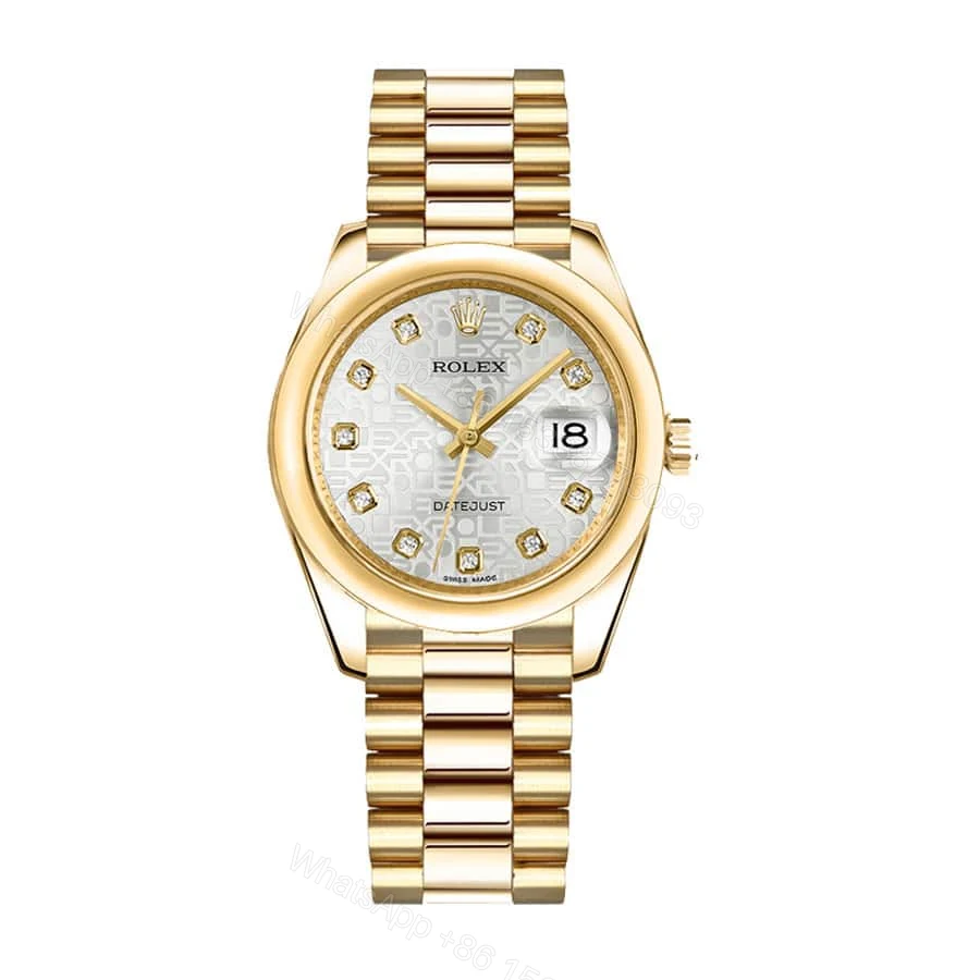 Rolex Datejust 41 126334 Super Clone: Steel Fluted Bezel Grey Diamond Dial — view 1