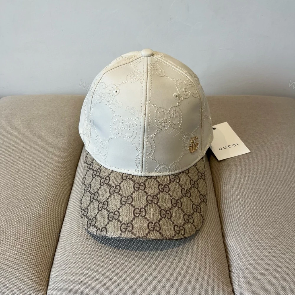 View 2 of GUCCI GG CANVAS BASEBALL HAT BEIGE