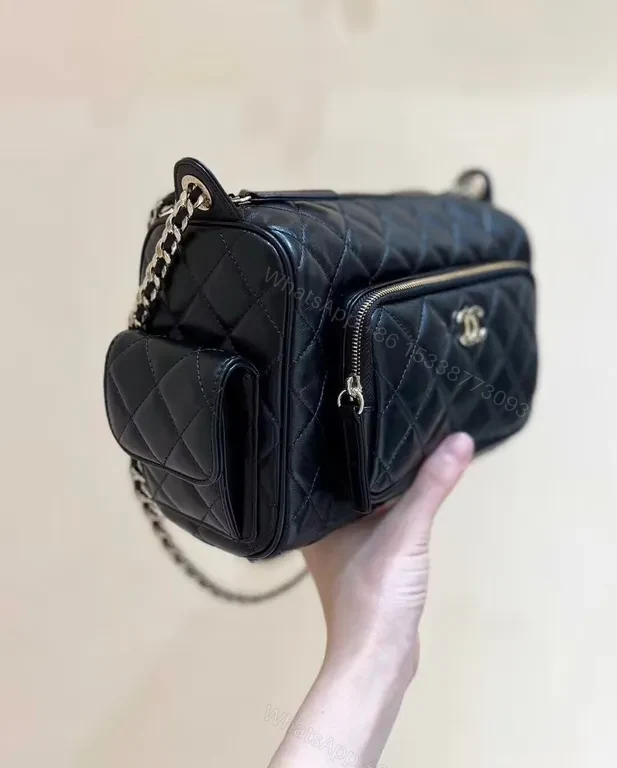 View 3 of Chic Quilted Crossbody with Gold Hardware â€“ Luxe Everyday Bag