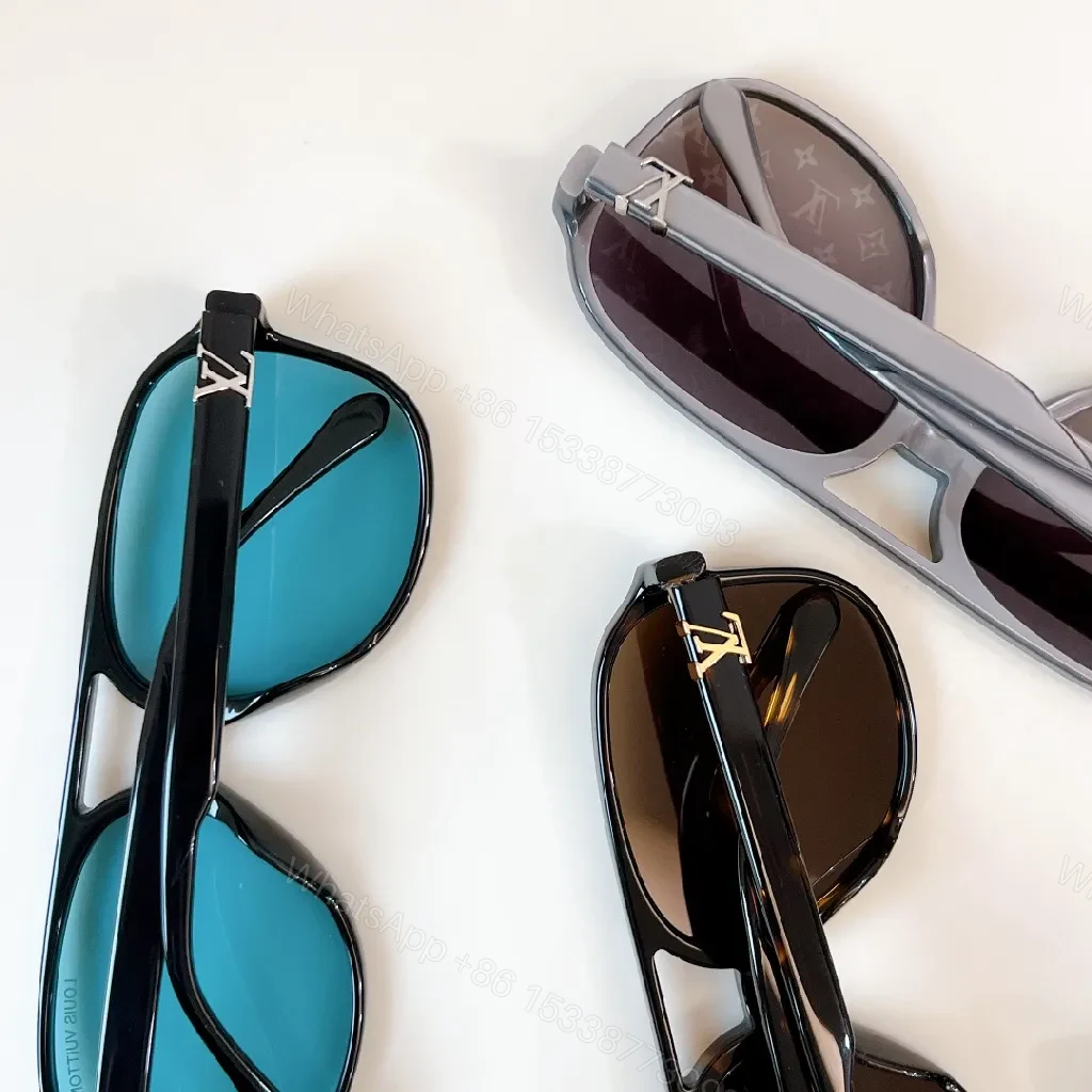 View 4 of Bold Glasses: Black Acetate, Polarized, Designer-Style Sunglasses