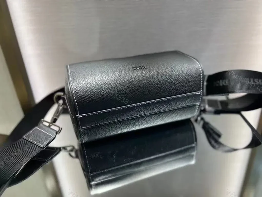 View 6 of Compact Black Pebble Leather Crossbody â€” Dior Style & Versatility
