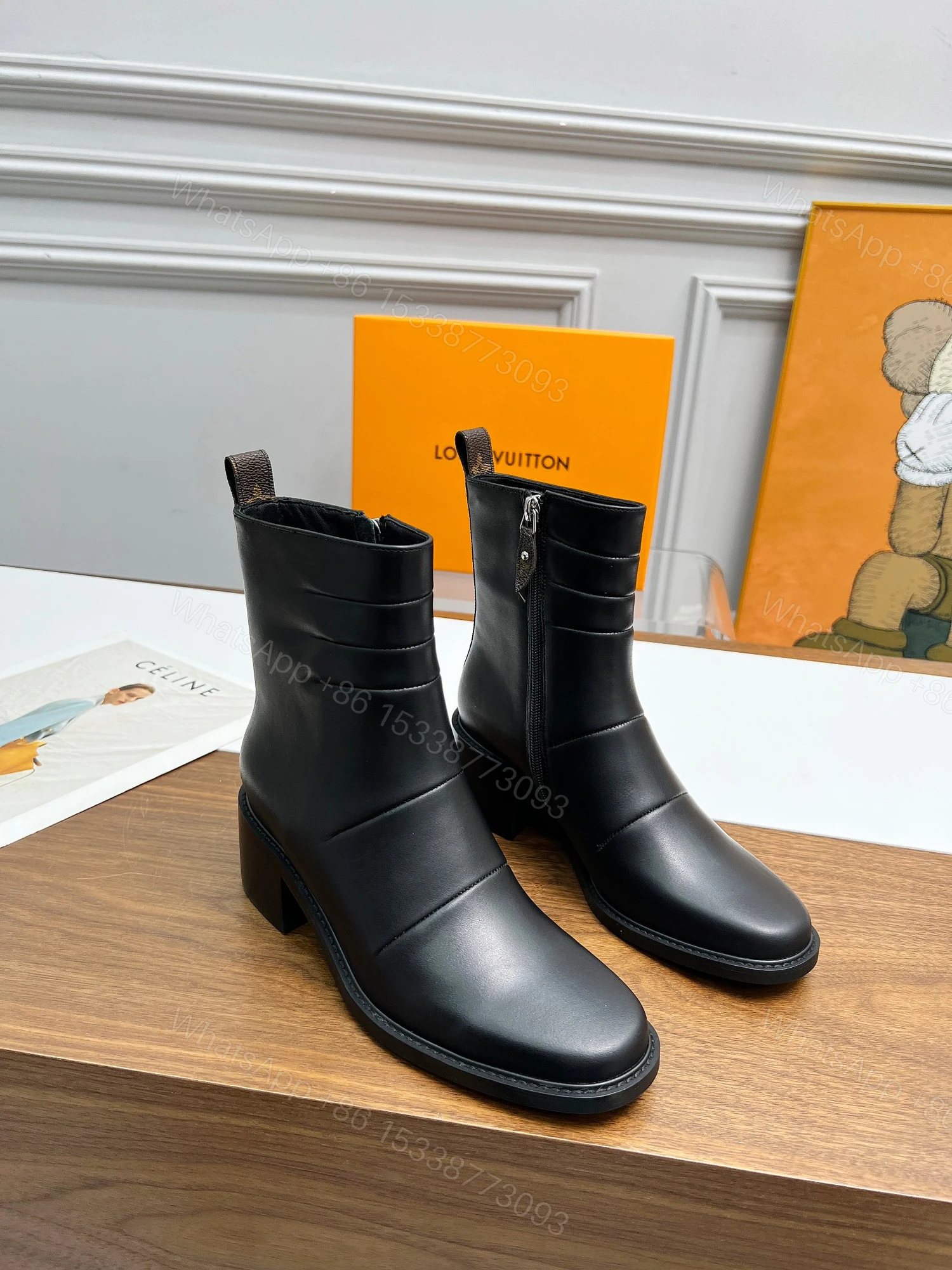 View 3 of LOUIS VUITTON JAZZ BOOTS LAMBSKIN BLACK 1ADBJ9