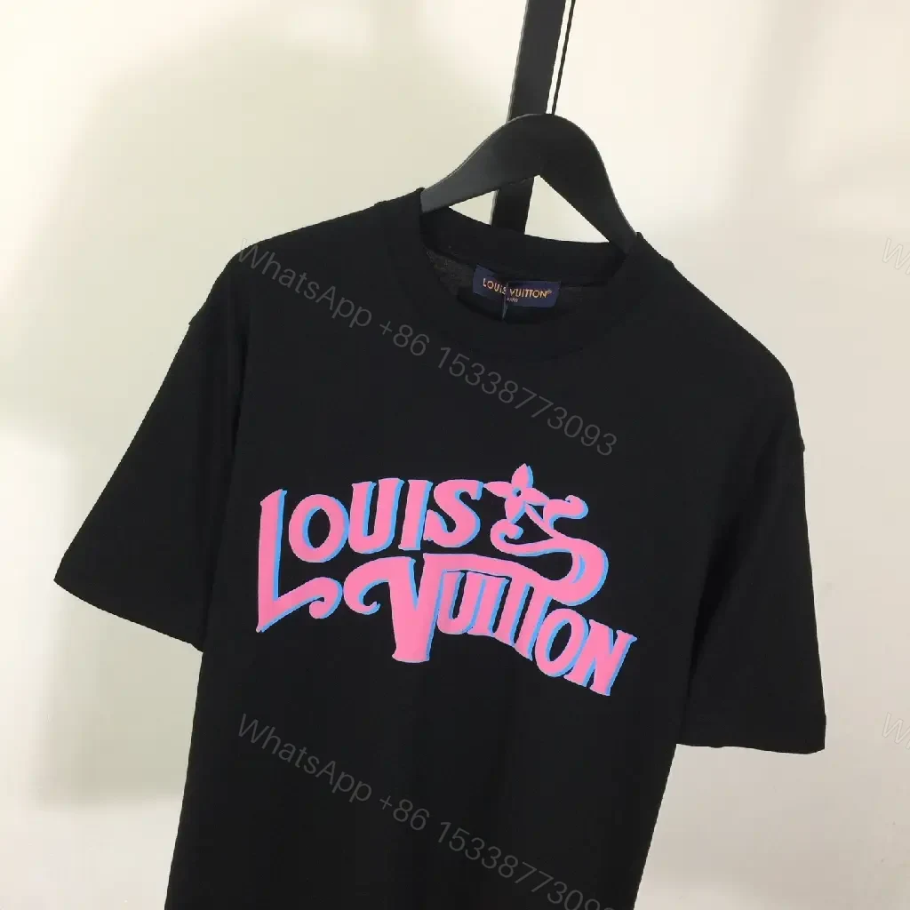 View 5 of Bold Graphic Tee Black + Cotton Blend + Streetwear + LV-inspired Logo + T-Shirt
