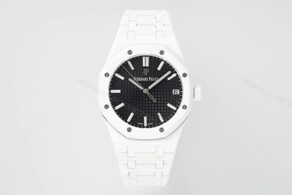 Royal Oak 41mm 15500 White Ceramic/Cer Black Dial APSF A4302 Super Clone — view 1