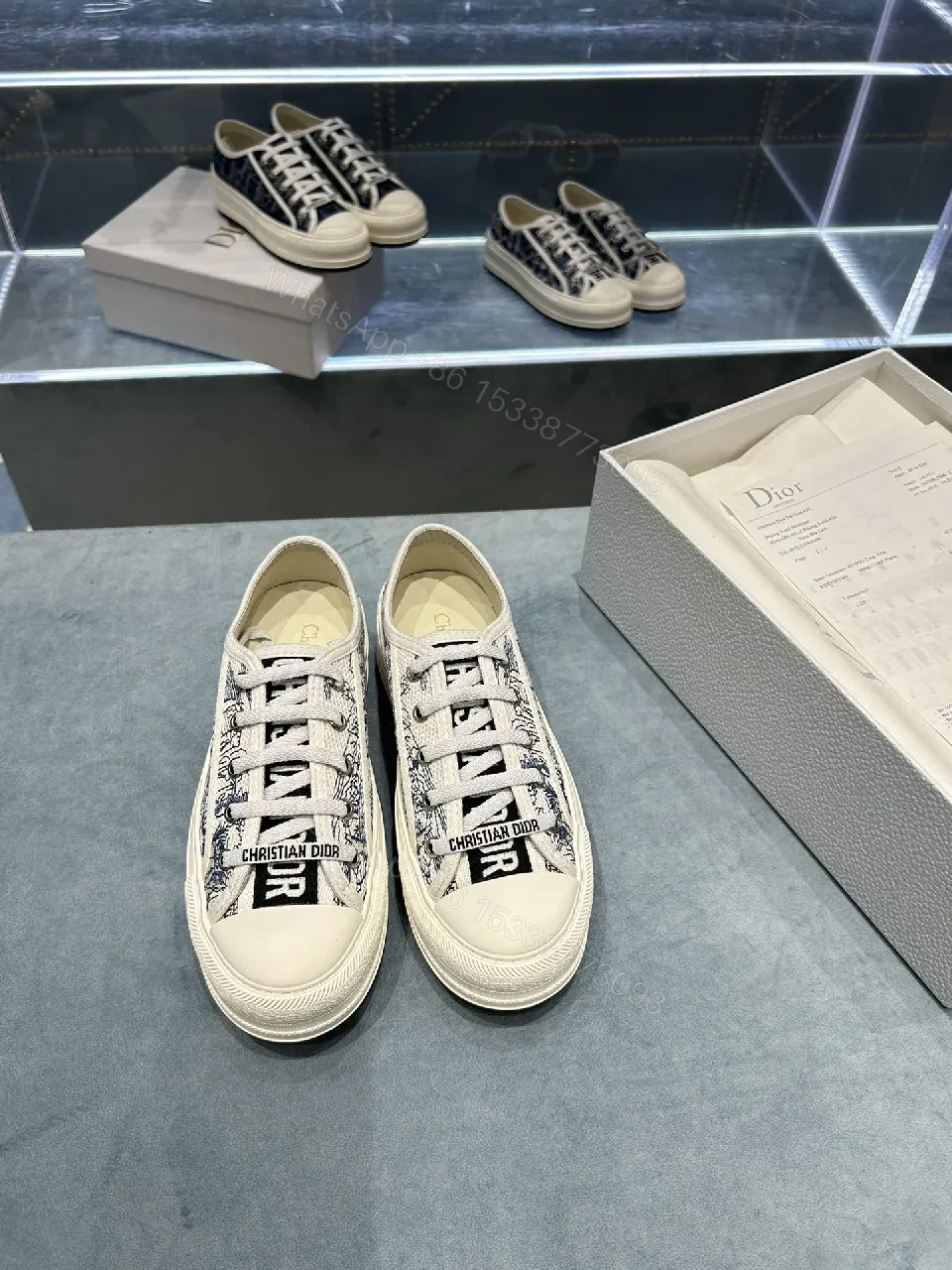 Graphic-Print Low-Top Sneakers: Everyday Luxe Comfort — view 1