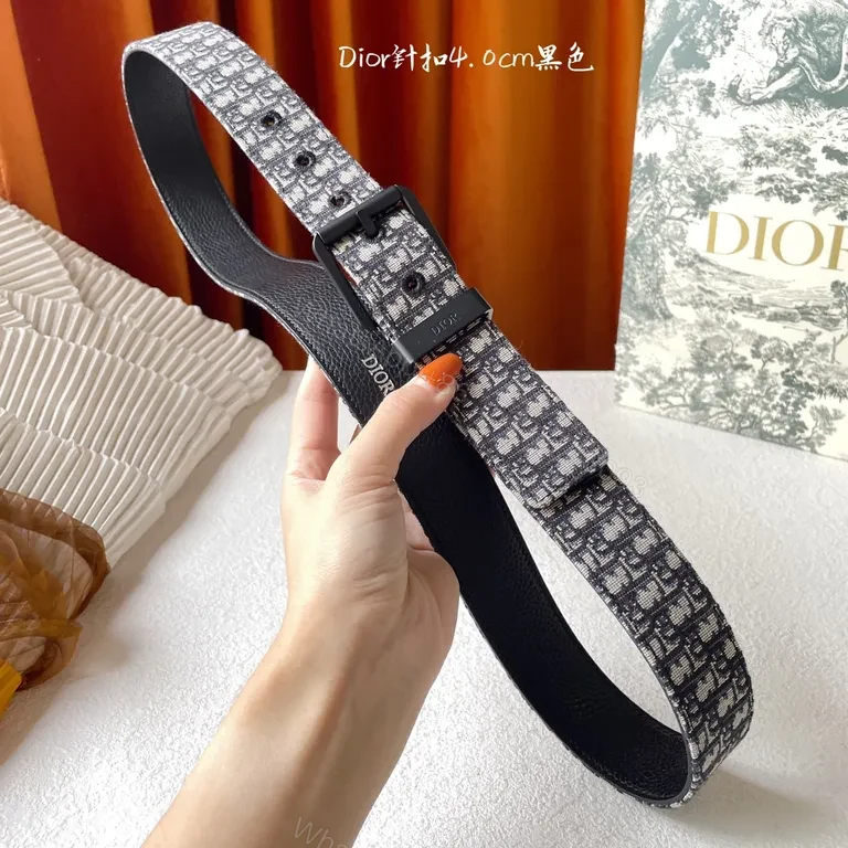 View 4 of Monochrome Jacquard Belt with Luxe Hardware