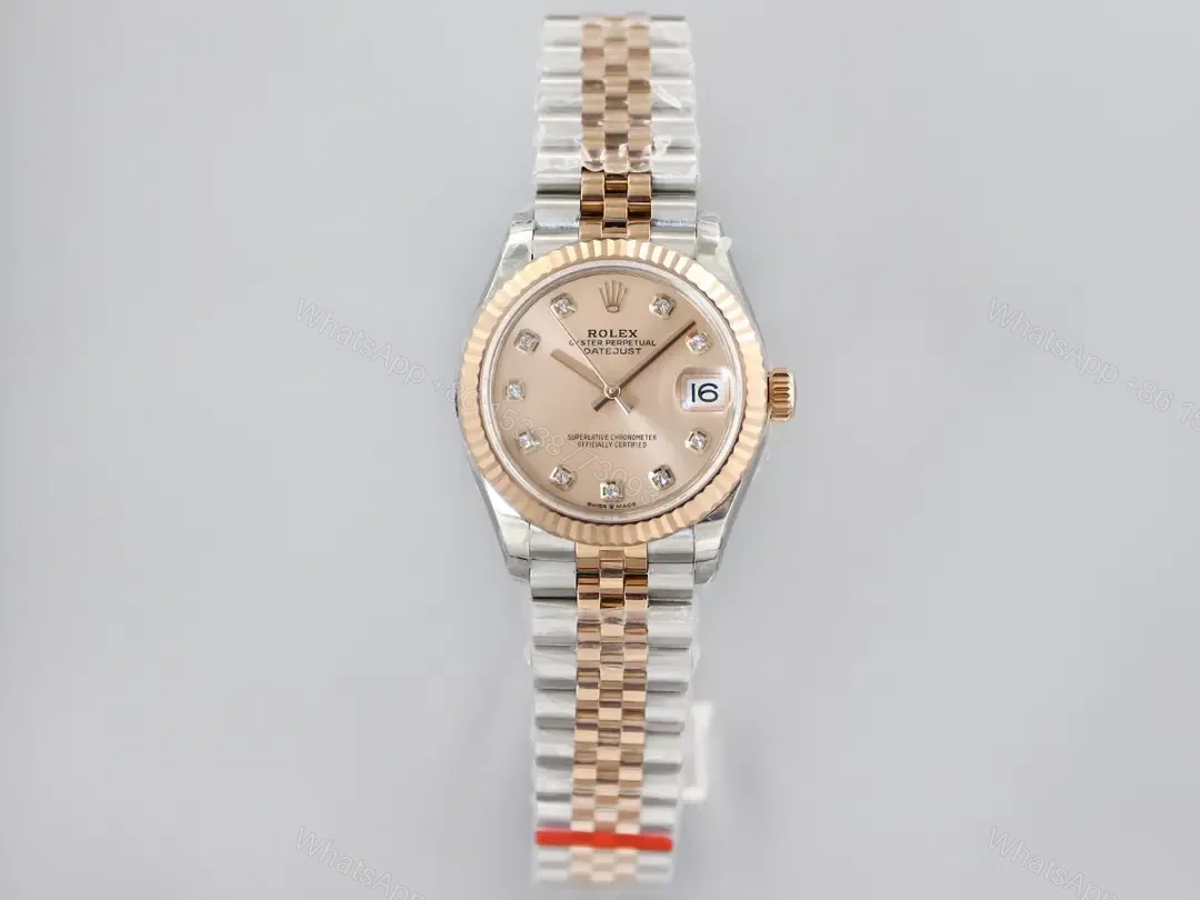 Rolex Datejust 31 Rolesor Everose Fluted Jubilee Pink Diamond 178271-0034 — view 1