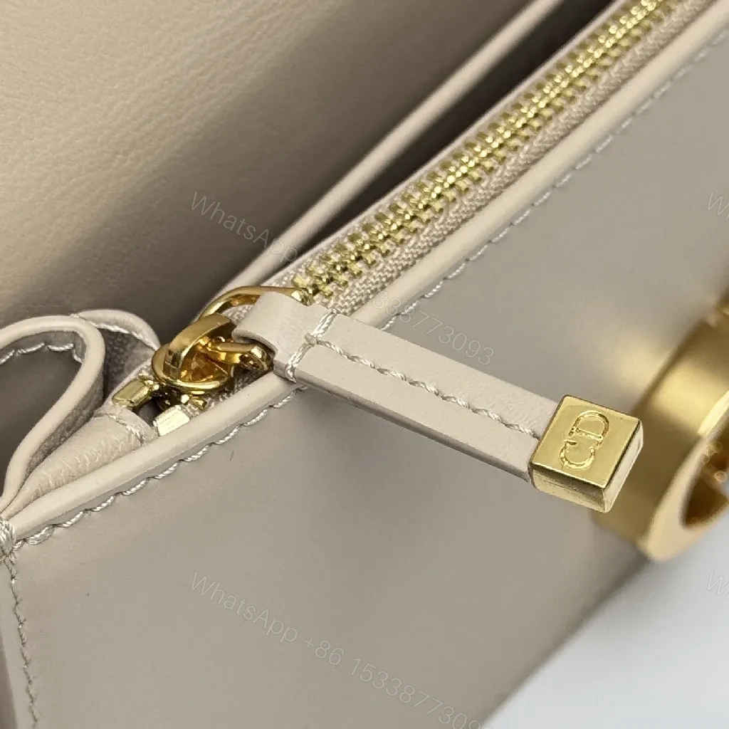 View 6 of Taupe Leather Satchel — Gold Chain, Flap, Day-to-Night Elegance