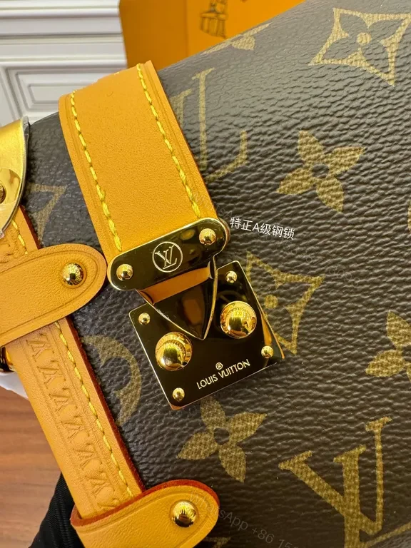 View 5 of Monogram Crossbody: Compact Luxury, Gold Hardware, Structured