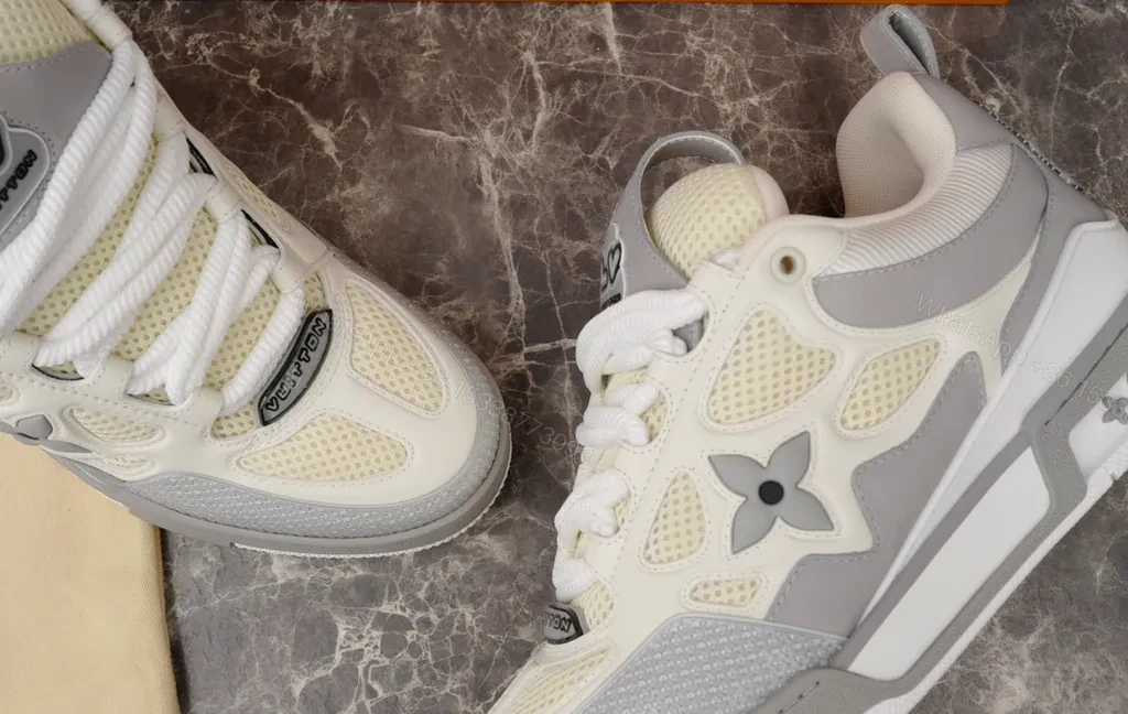 View 4 of Lux LV-Influenced High-Top Sneakers with Cushioned Comfort