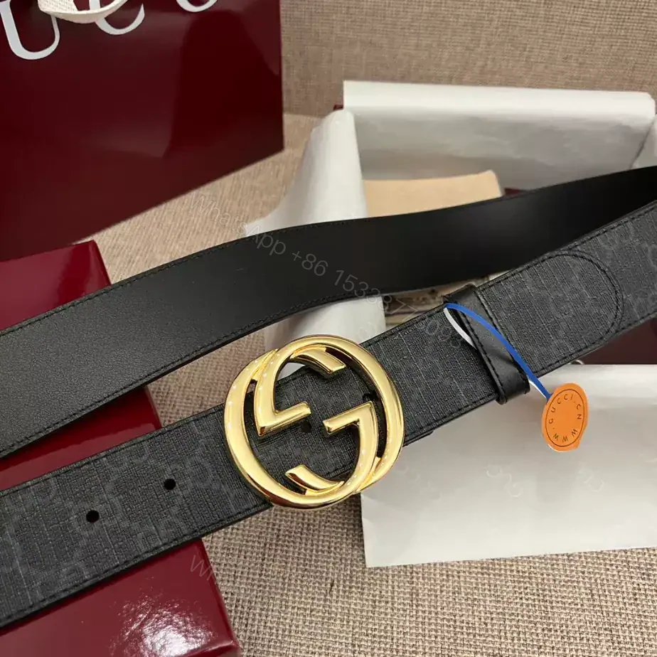 View 2 of GUCCI BELT WITH INTERLOCKING G BUCKLE 4CM – B109