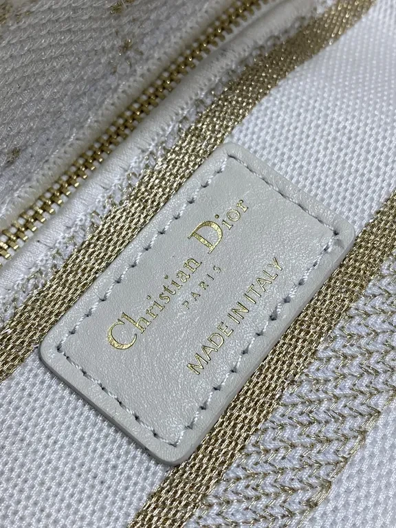 View 7 of Pale Ivory Leather Mini Bag with Gold Hardware - Dior-Inspired Style