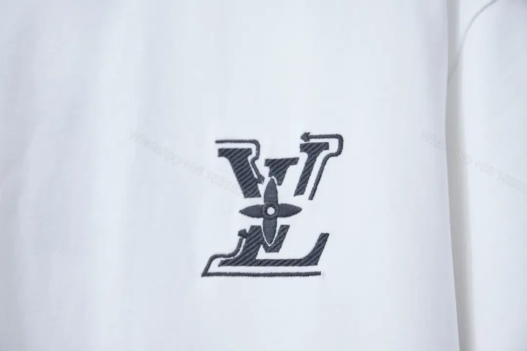View 6 of Minimalist Luxe Tee with Subtle Crest – White Cotton Tee