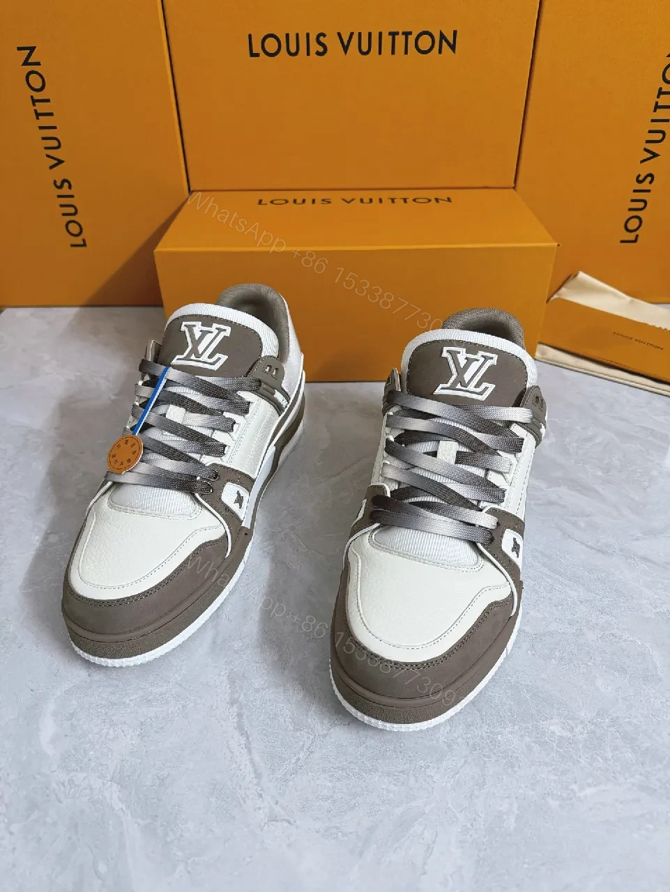 View 5 of Chic Hybrid High-Top Sneaker with Textured Leather