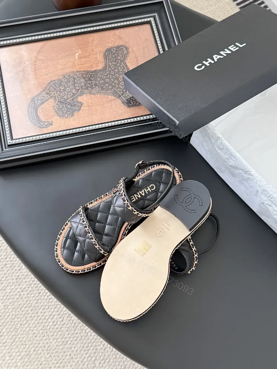 View 9 of Quilted Leather Sandals: Luxe Comfort, Block Heel