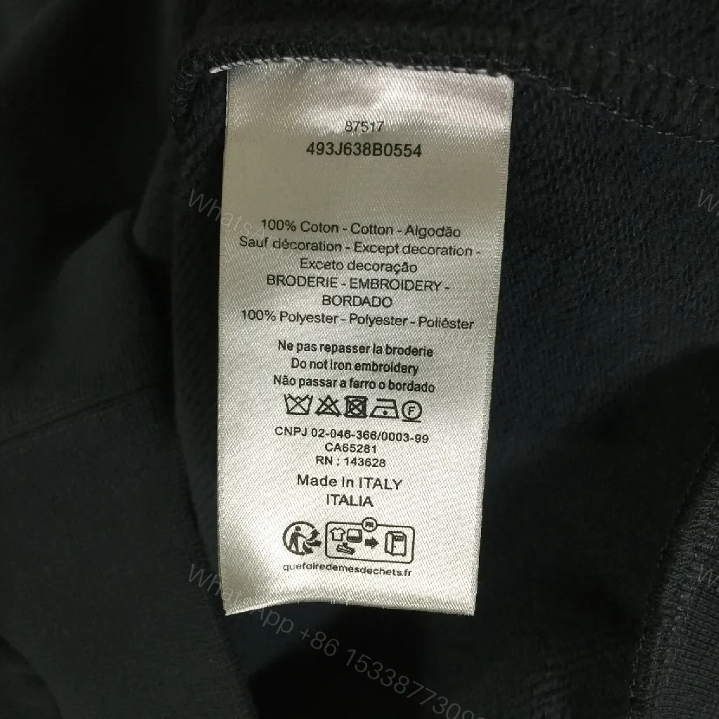 View 9 of White-on-Black Luxury Hoodie with Scripted Logo