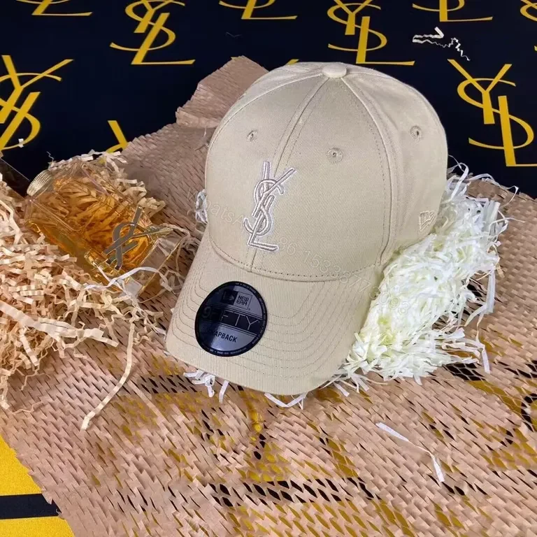View 3 of Black Cap: minimalist YSL-style Logo, premium streetwear cap