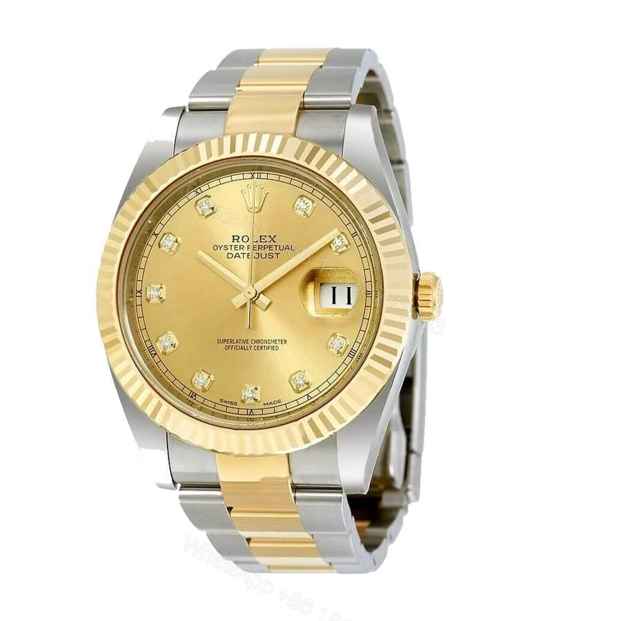 View 2 of Rolex Datejust 41 126333 Super Clone : Two-Tone Yellow Rolesor Champagne Dial