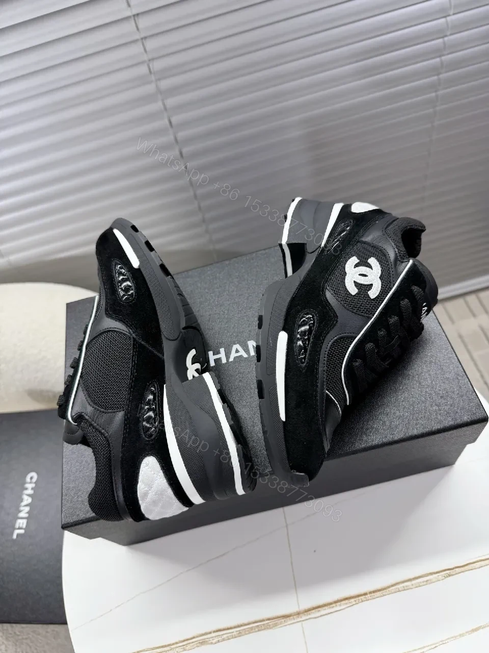 View 7 of Black Knit & Suede Runner: Sleek Comfort, Everyday Luxe