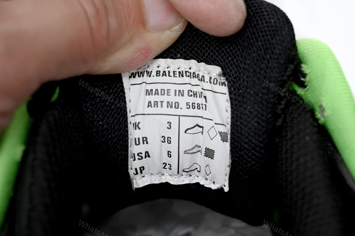 View 7 of Balenciaga Track 2 Sneaker Black Green 568614 W2GN3 1086