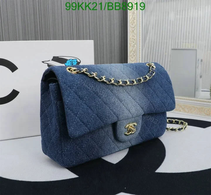View 3 of Chanel Washed Denim Shoulder Bag in Sky Blue BB5678 – Effortless Fashion Accessory