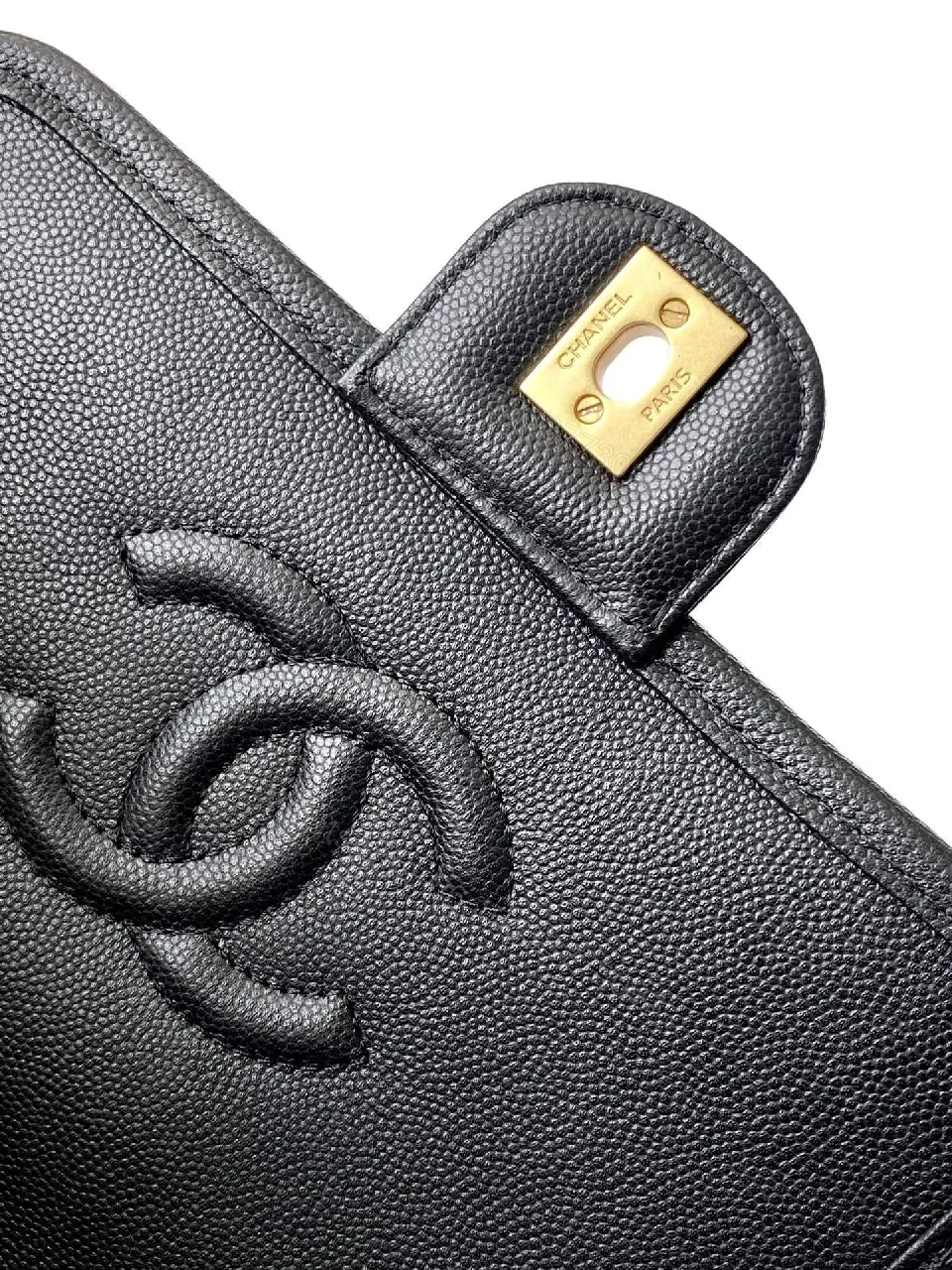 View 4 of Black Leather Quilted Crossbody Bag: Gold Hardware, Structured Style