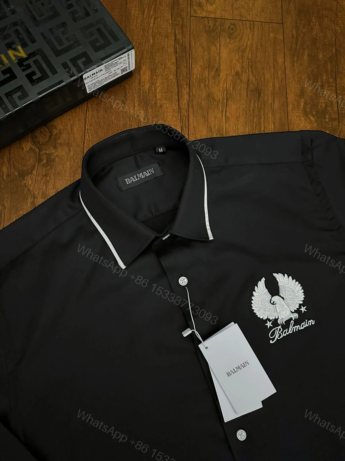 View 4 of FIRST COPY BALMAIN PARIS COTTON PREMIUM SHIRT