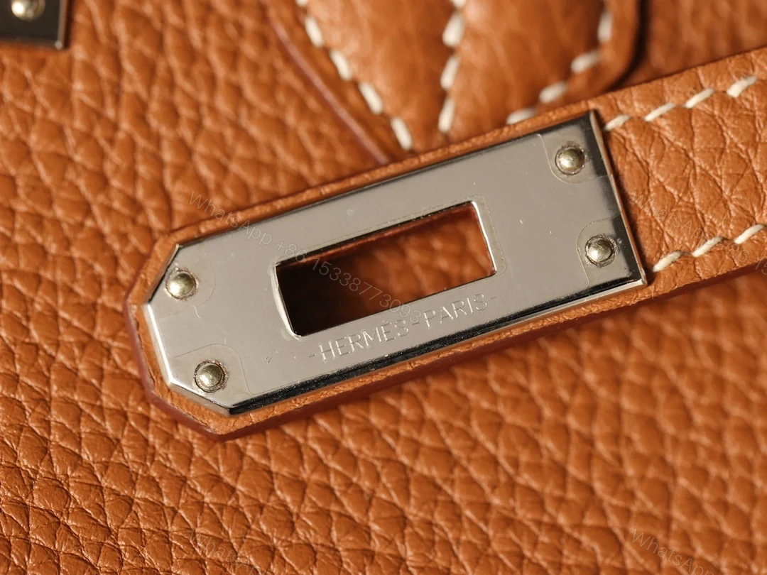 View 11 of 獨家正品級別高仿HermesBirkin25系列金棕銀扣