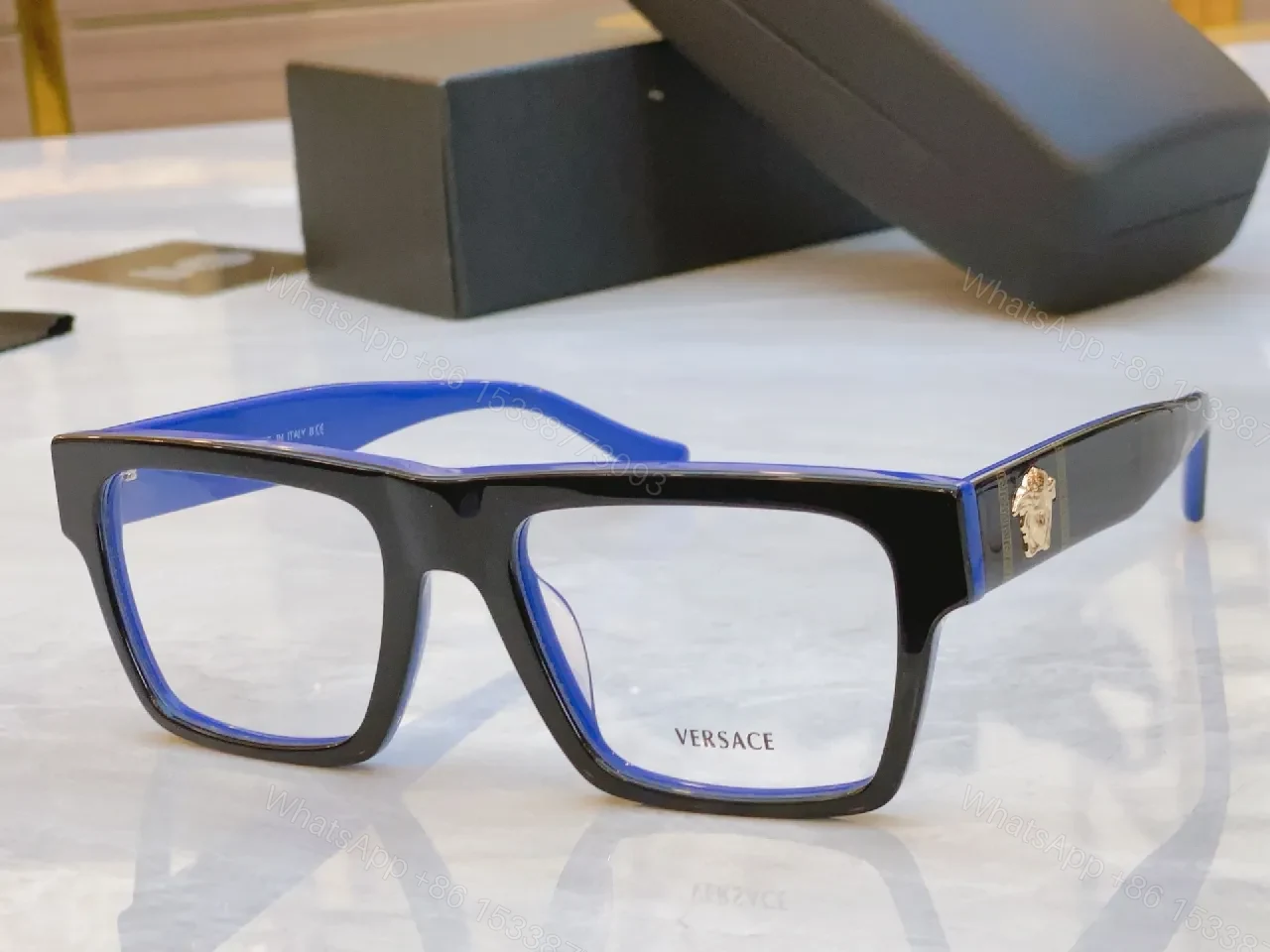 View 3 of Clear Acetate Rectangle Frames – Subtle Shine, Everyday Luxury