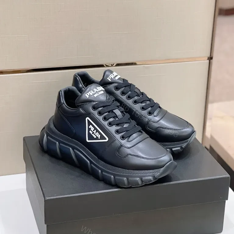 View 3 of Prada Milano Black Leather Sneaker: All-Day Comfort
