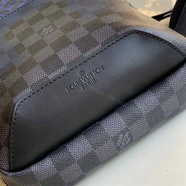 View 3 of LOUIS VUITTON AVENUE SLING BAG BLUE DAMIER GRAPHITE GIANT CANVAS N40404