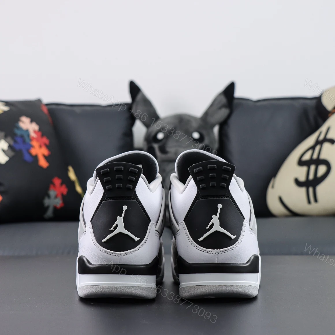 View 7 of Air Jordan 4 Retro Military Black Reps