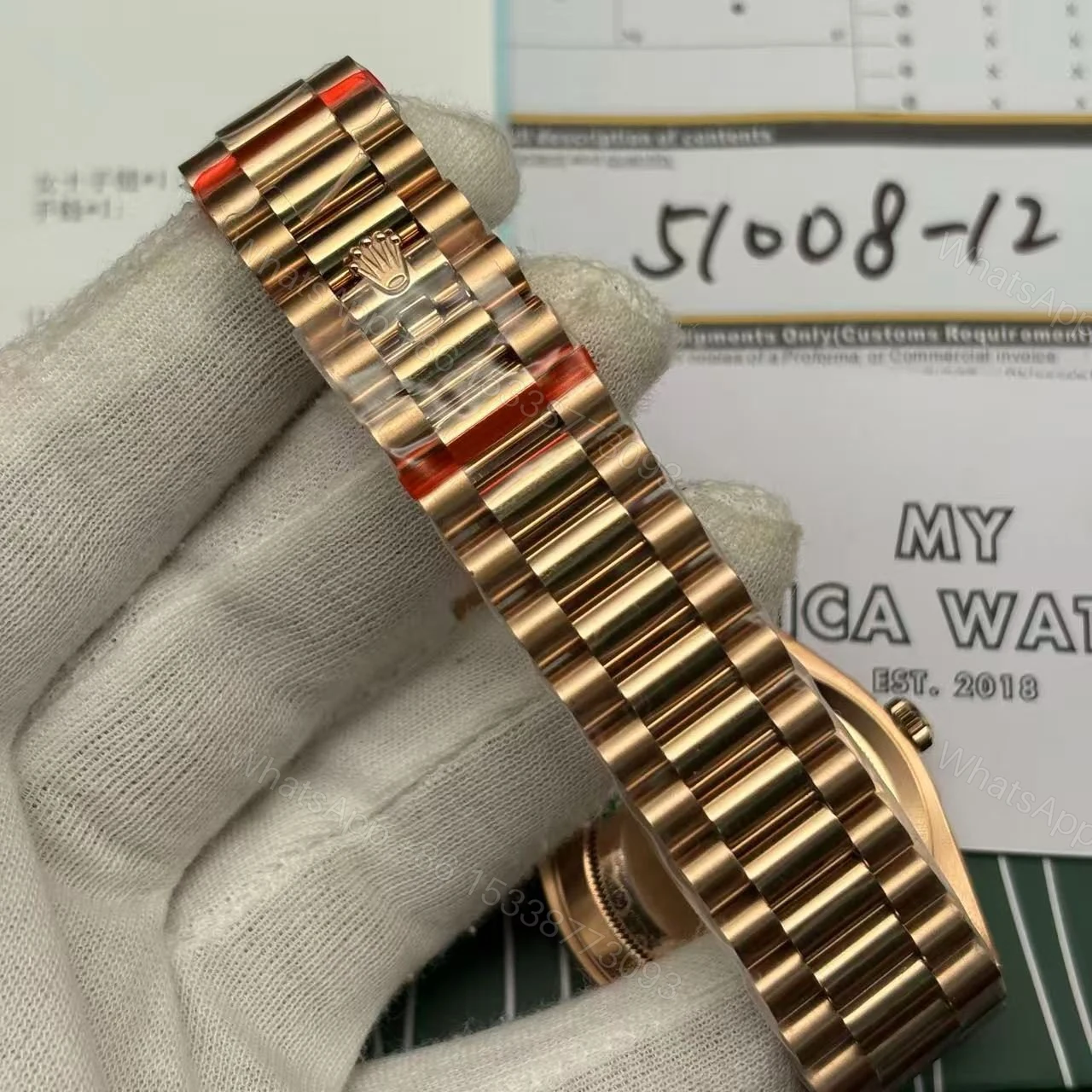 View 7 of Replica Rolex Day-Date 40 Black Smoke Dial