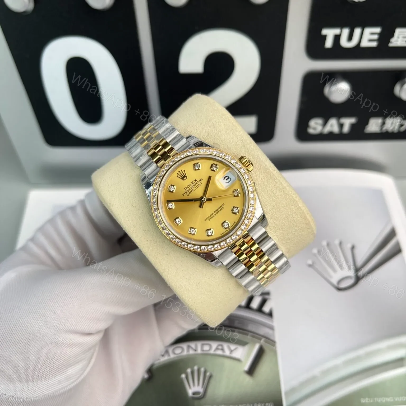 View 2 of Replica Rolex Datejust Champagne Dial 116243 36mm