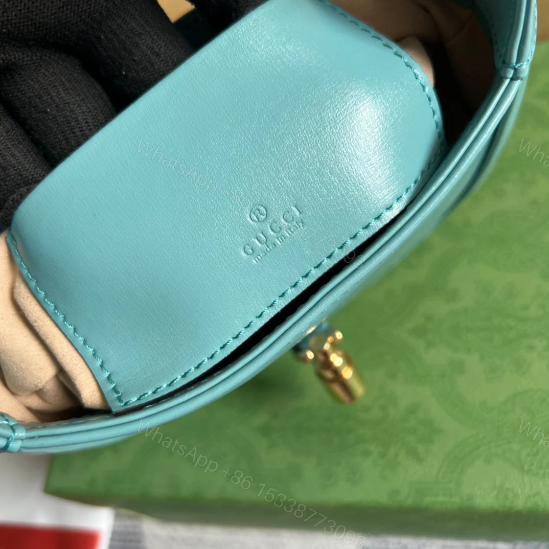 View 5 of GG JACKIE MINI 19 SHOULDER BAG IN PASTEL BLUE CALFSKIN