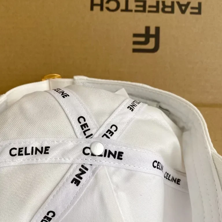 View 5 of Celine-Inspired Cap: Minimal Luxury Cotton Baseball Hat