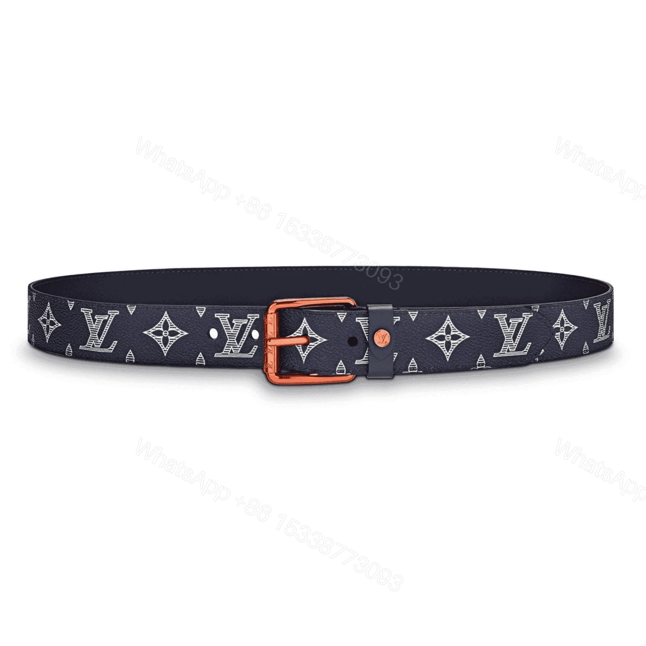 LOUIS VUITTON BELT VOYA.GER MONOGRAM UPSIDE DOWN INK NA.VY – B99 — view 1