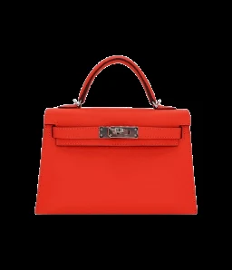 Hermès Kelly II Sellier Mini Go Orange Field Epsom Leather Palladium Hardware — view 1