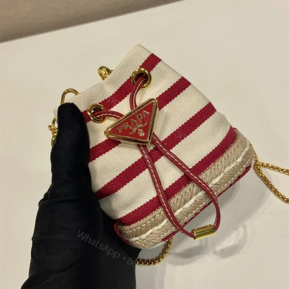 View 5 of 高仿Prada*Mariner系列1NR16H水桶包紅色Mini免檢版