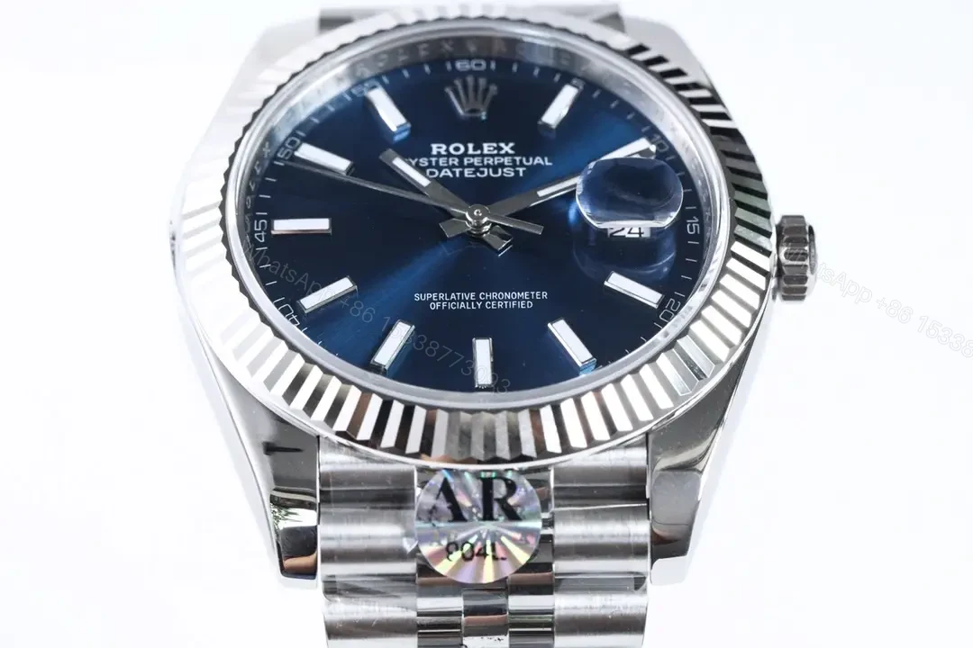 View 6 of Rolex Datejust 41 Blue Fluted Jubilee Replica 126334-0031
