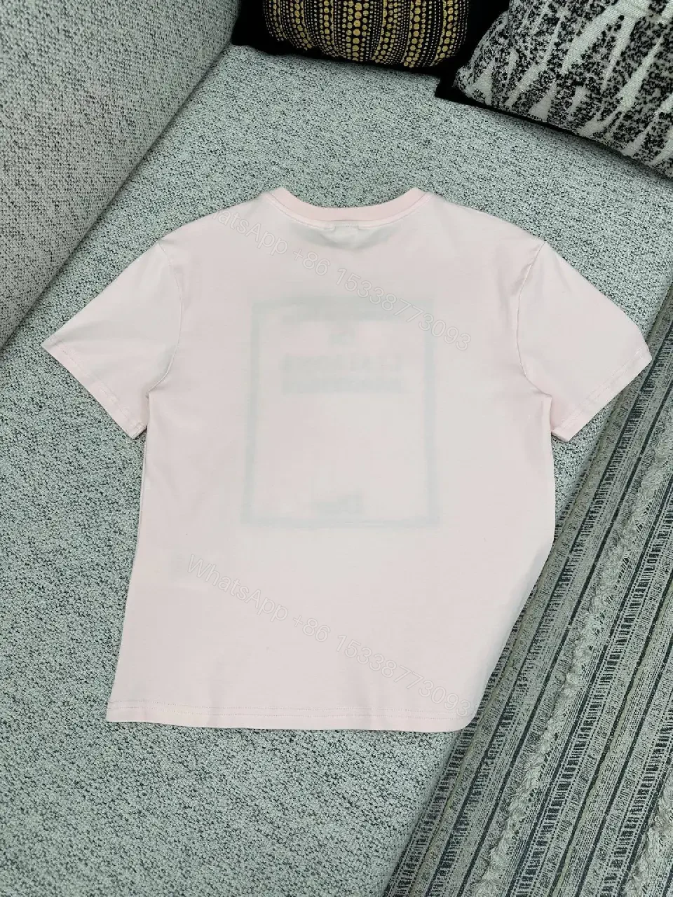 View 10 of Soft Cotton Tee: Minimal Couture Print Tee